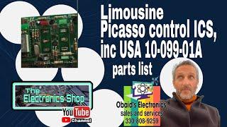 Obaid's electronics Limousine picasso control ICS, inc USA 10-099-01A panel parts list