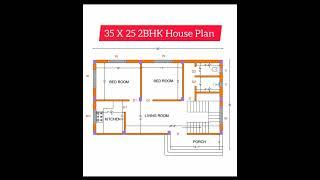 35X 25 2BHK HOUSE  PLAN PLEASE LIKE AND FOLLOW ME 