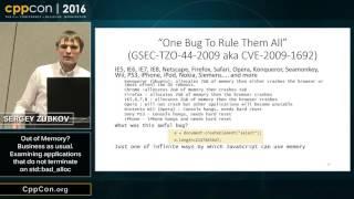 CppCon 2016: Sergey Zubkov “Examining applications that do not terminate on std::bad_alloc"