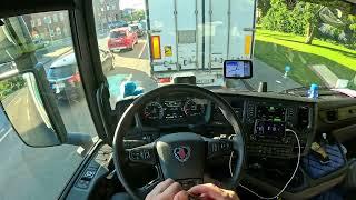 ASMR  POV Truck Driving 2023 Scania | Germany City Drive 4k New Gopro