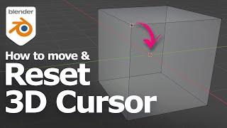 Blender How to move 3D cursor and reset 3D cursor to origin with shortcut