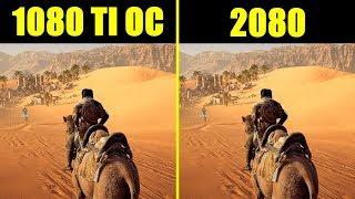 Assassin's Creed Origins  RTX 2080 Vs GTX 1080 TI Overclocked 4K Frame Rate Comparison