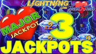  MAJOR WON! 3 JACKPOTS ON HEART THROB SLOT MACHINE LIGHTNING CASH LIVE HIGH LIMIT PLAY AT COSMO LV