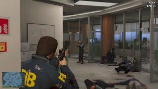 GTA 5 RDE 4.0 - FIB Building Massacre + Ten Star Escape