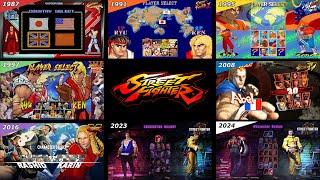 Street Fighter: Evolution of Characters Select Screen (1987-2024 So Far)