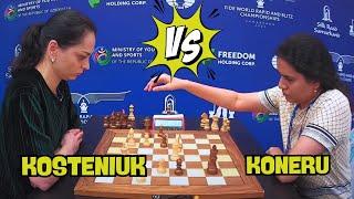 Kosteniuk VS Koneru || Women's World Blitz Chess 2023 - R16