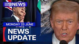 U.S. braces for Iran's response; Australia supports U.S. strikes | 9 News Australia