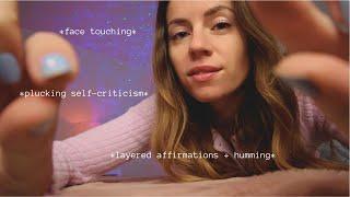 ASMR REIKI positive affirmations for self love  sleepy, tingly energy cleanse with layered humming