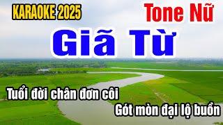 Karaoke Giã Từ Tone Nữ Nhạc Sống gia huy beat