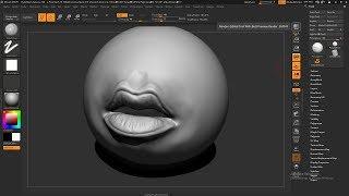 mouth sculpt  zbrush 4r8  , zbrush tutorial zbrush beginner