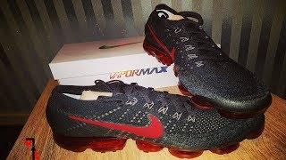 Nike Air VaporMax FlyKnit Black & Red Review 4K