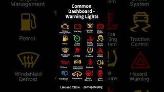 For Explaination on all Warning Lights#car #driving #tips #tutorial #fyp #shorts