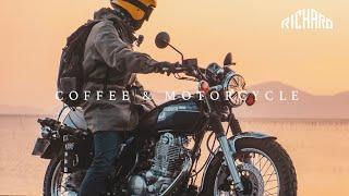 [YAMAHA SR400] Ein erfrischender Morgen Ende Februar, Filterkaffee und ein ruhiger See