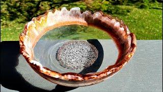 #1260 Gorgeous Resin Bowl With Druzy Crystal Centre