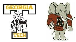 1961 Georgia Tech at #2 Alabama (The Bear Bryant Show)