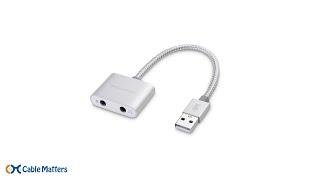 Cable Matters USB-A to 3.5mm Digital Audio Adapter with Mic