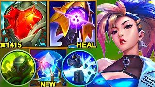 Wild Rift China Akali - 21KILL NEW HEARTSTEEL MAX TANK AKALI Build Runes - INSANE TANK AKALI