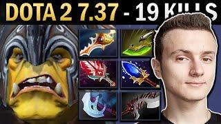 Alchemist Gameplay Miracle with 19 Kills and Abyssal - Dota 7.37