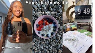 A *HECTIC* STUDY DAY IN MY LIFE|Studying for 10 hours,6 am mornings,staying productive