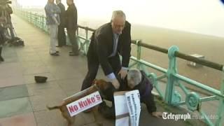 Iain Dale fights Damian McBride protester