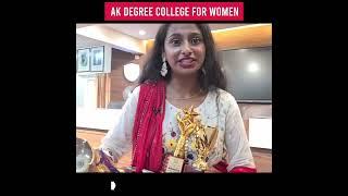 At AK College, we’re inspired to excel beyond academics!, Syeda Student #shorts #trending #cma