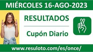 Resultado del sorteo Cupon Diario del miercoles 16 de agosto de 2023