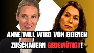 CHAOS BEI ANNE WILL!Publikum APPLAUDIERT für ALICE WEIDEL – MODERATORIN FASSUNGSLOS!