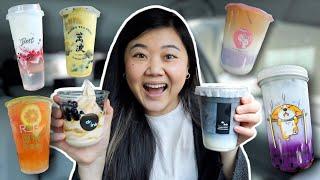 Trying NEW Boba Shops in the Bay Area! BOBA SOFT SERVE, Corgi Boba Cups + more!