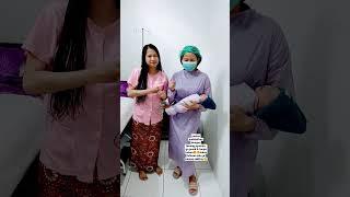 Pasien mama muda melahirkan normal dg lilitan tali pusat.#bidan #persalinan #hiburan