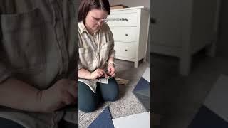 Cute and easy wall tile installation that helps with sound dampening and doubles as a board to pin