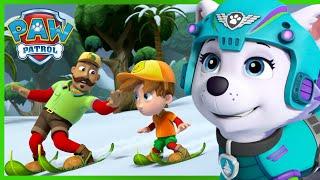 Pups rescue the cold campers and more! - PAW Patrol Episode - Cartoons for Kids