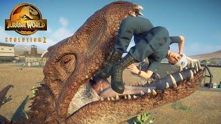 New INDOMINUS REX Eats Great Human - Jurassic World Evolution 2