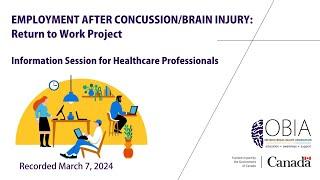 Employment After Concussion/Brain Injury - Return to Work Project