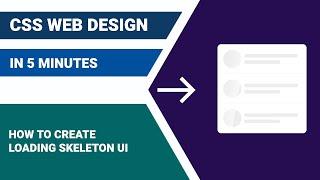 How to create Skeleton Loading with HTML + PURE CSS