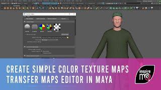 Create simple color texture maps with the Transfer Maps editor in Autodesk Maya 2018