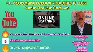 Write and Read File using fstream class Constructor Function in C++ Programming Language