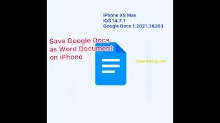 How to convert Google Docs to Microsoft Word Document on iPhone