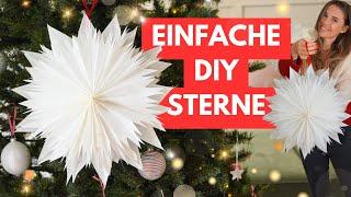 Einfache Sterne aus Butterbrottüten basteln, wunderschönes und schnelles Papier DIY für Weihnachten