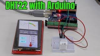 DHT22 with Arduino - Humidity and Temperature Sensor with Touch Screen LCD