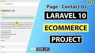 Laravel 10 Ecommerce Project | #53 Page - Contact Us | Frontend | PHP Tech Life Hindi