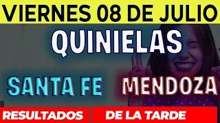 Resultados Quinielas Vespertinas de Santa Fe y Mendoza, Viernes 8 de Julio