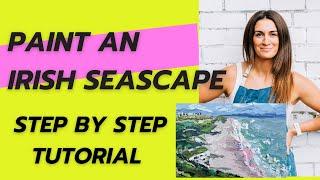 Paint IRISH seascape in 20 minutes !! GORGEOUS