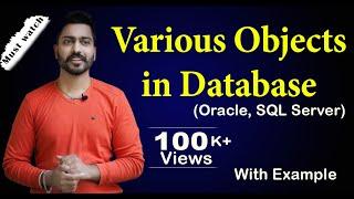 Lec-115: Various objects in Database | Oracle, SQL Server