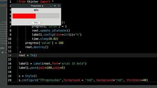 How to create complete Progressbar with python tkinter