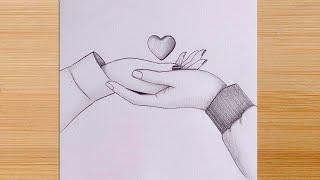 How to draw Romantic Couple Holding Hands || Pencil sketch || drawing tutorial