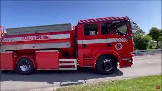 Danish small town fire department responding Code 3