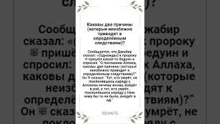 18 Рабиа-авваль - 3 октября, 2023 г. (1445 г. по хиджре)  Каковы две причины (которые неизбежно