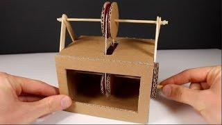 How to make a PULLEY MACHINE with cardboard at home