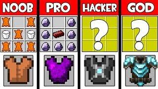 Minecraft   NOOB vs PRO vs HACKER vs GOD  SUPER ARMOR in Minecraft ! AVM SHORTS Animation