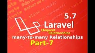 many to many  Eloquent relation in laravel part 7 ||  Eloquent relationships and ORM